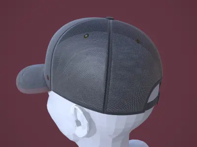 Baseball Cap Low-poly 3D model