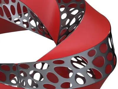 Twisted Voronoi Sci-Fi Torus 3D model