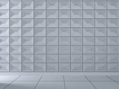 3d wall panel Low-poly 3D model 2