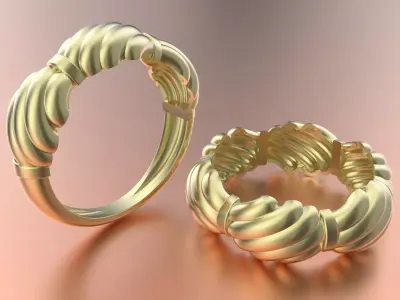  oyster ring 3D print model