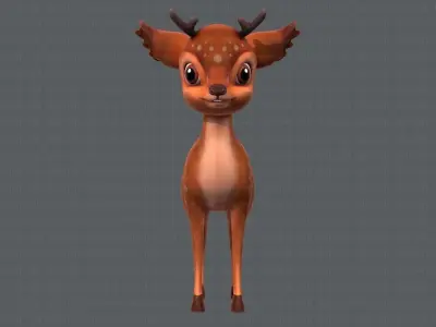 Deer V01 Low-poly 3D model