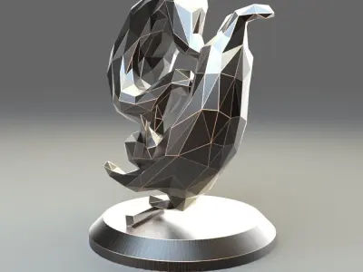 Sculpture of squirrels 3D print model