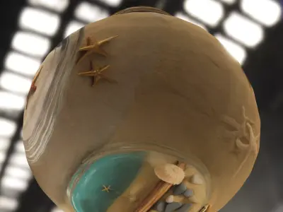 Starfish Sand Jar Low-poly 3D model