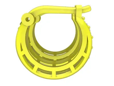 Luxury Diamond Huggie Hoop Earrings 3D Model 5986 3D print model