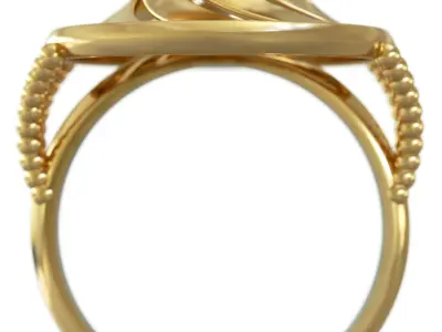 Kirigami Ring 3D Printable Jewelry Model 3D print model