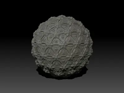 stone hydrangeas high poly model 3D print model