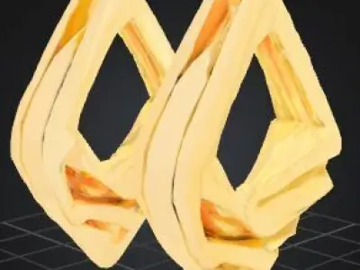 Geometric Blaze Earrings 3D print model