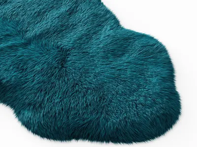 Sheepskin rug 3D model