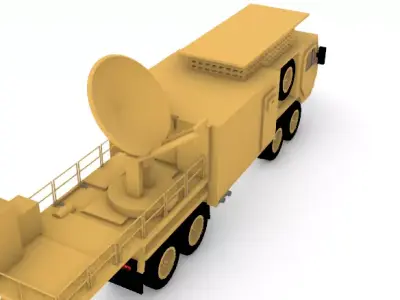Mobile Nuclear Power Communication Truck 4 Sci-Fi energy 3D print model
