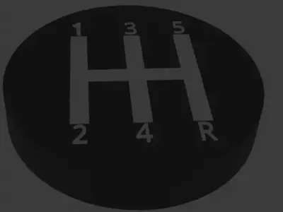 3D Printable Golfball-Style Gear Knob - 5-Speed Edition- 1-5-R  3D print model