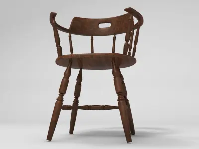 Wood chair02 Free 3D model