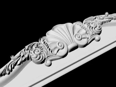 Central decor ornament for furniture 3D model 902