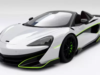 McLaren 600LT Spider Low-poly 3D model