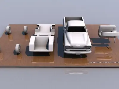 CHEVY APACHE FLEETSIDE 1958 3D print model