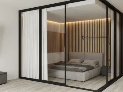 room design in modern style 3D model