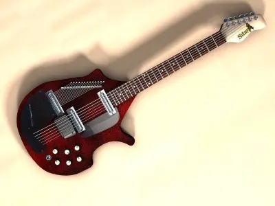 Electric Sitar 3D model