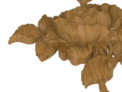 Carved panel painting STL 3D model 9