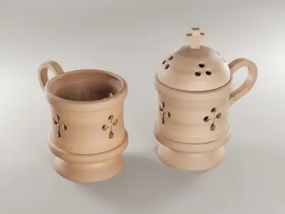 Orthodox ceramic censer  Free 3D model