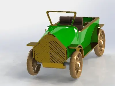 old-timer-cabriolet-toy 3D model