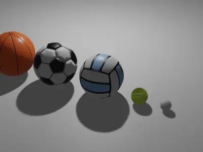 Sports Balls 3D model