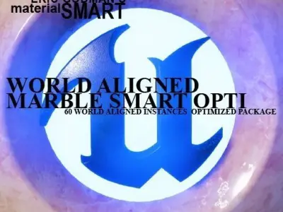 Optimized Marble World Aligned Materials 3D model