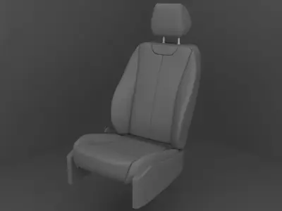 Car Seat 04 Low-poly 3D model