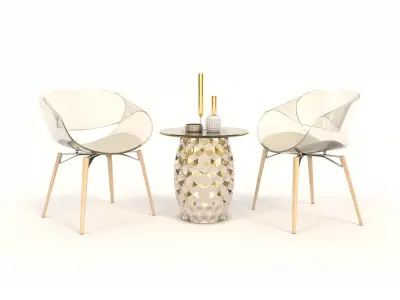 Modern Table and Chair Set 11 3D model