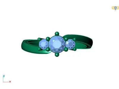 Women Ring 3DM Womens Ring 3d models 3D print model 3D print model 16