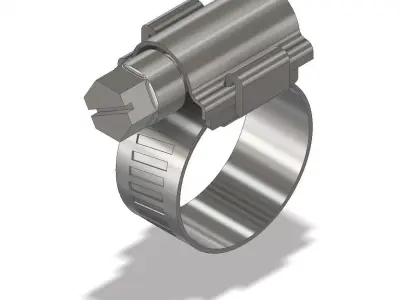 Metal clamp 10x16mm 3D model