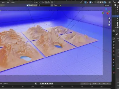 Mountain Landscapes Free low-poly 3D model