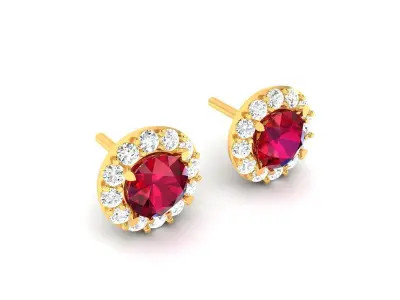 Women Diamond Earrings 3D print model purchase