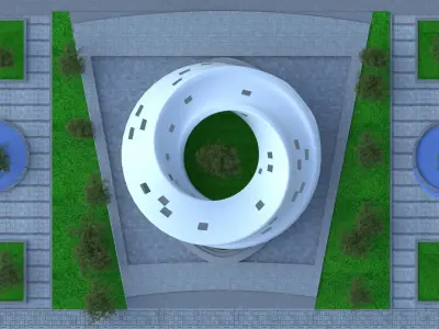 Captivating Mobius Strip Exterior Scene 3D Model 3D model