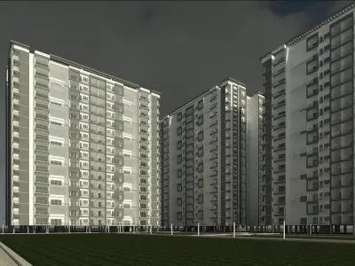 Apartment Buildings  3D model