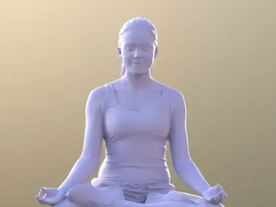 Nelly 10708 - Yoga Pose Girl Low-poly 3D model