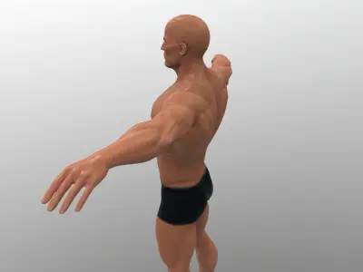 athlete Low-poly 3D model