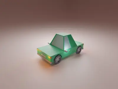 Low-Poly Car Set toy Low-poly 3D model