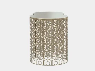 Adeco Decorative Nesting Round Side End Accent Coffee Table 3D model