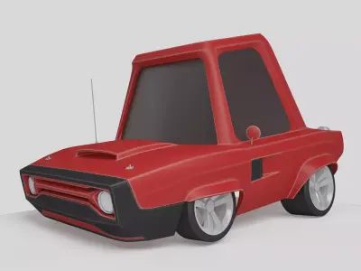 cartoon car design 3D model