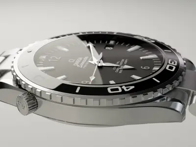 Omega Seamaster Planet Ocean Low-poly 3D model