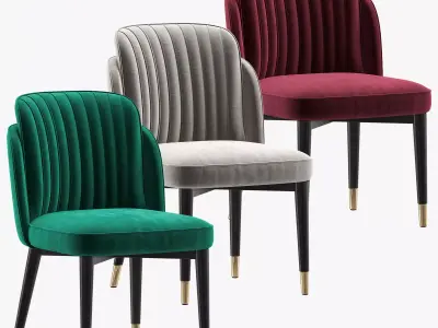ASTOR Luxury Velvet Dining Chair 3D model