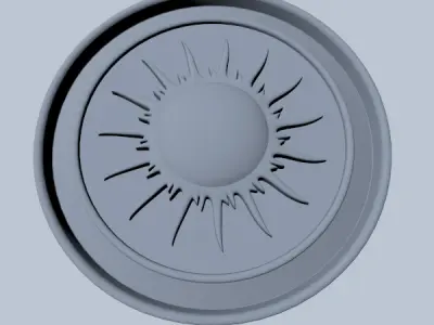 Sunburst Rosette 3D model