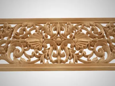 Rectangular Floral Ornament 3D print model