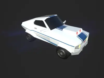 Low poly GT-500 Car Low-poly 3D model