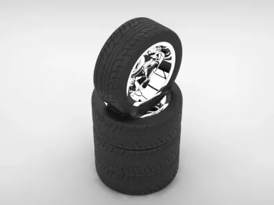 Chevrolet Malibu star rim Low-poly 3D model