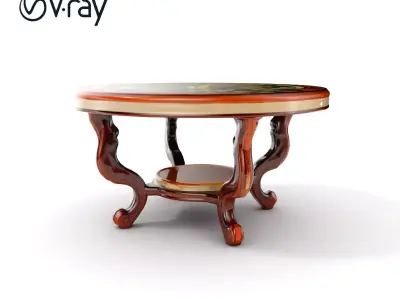 Mosaic Round Table Model Pack Low-poly 3D model