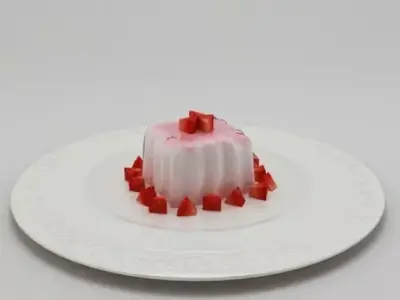 Pannacotta pudding 3D model
