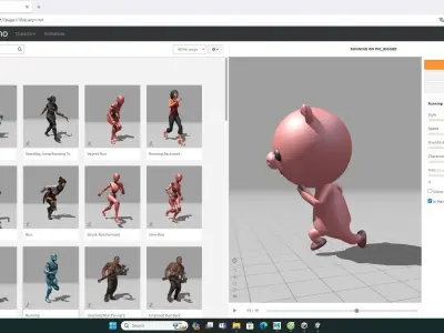 Stylized Pig Animated v001 Low-poly 3D model