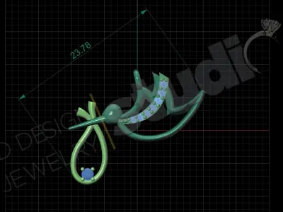 Luxury art pelican gem multi part model 3D print model