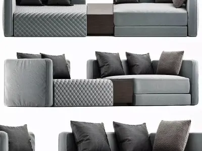 Natuzzi Sofa 3d model Low-poly 3D model
