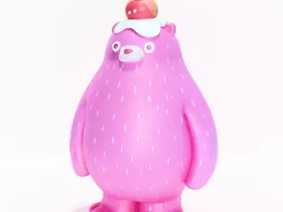 Ice Cream Bear toy 3D print model